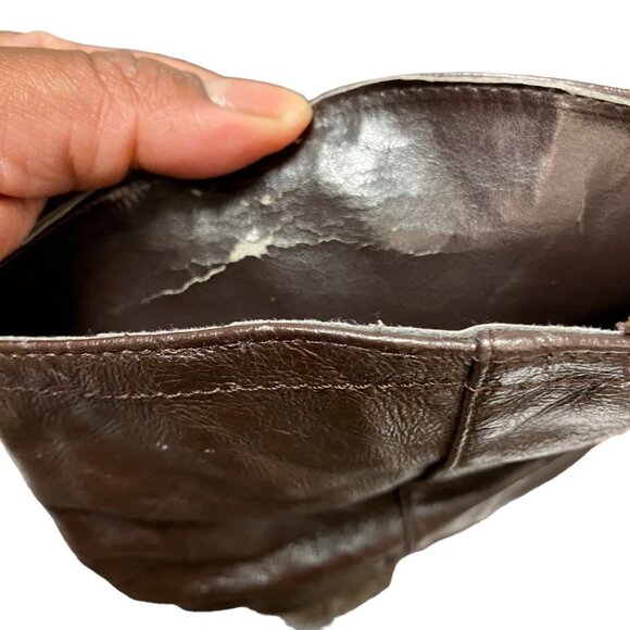 Arnold Churgin Women's Dark Brown Knee-High Slouchy Heel Boots - Picture 9 of 9